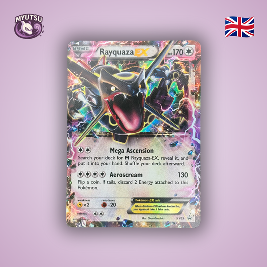 Lot de 3 cartes : Rayquaza EX (XYPR 69), Kyogre EX (PRC 54), Groudon EX (PRC 85)