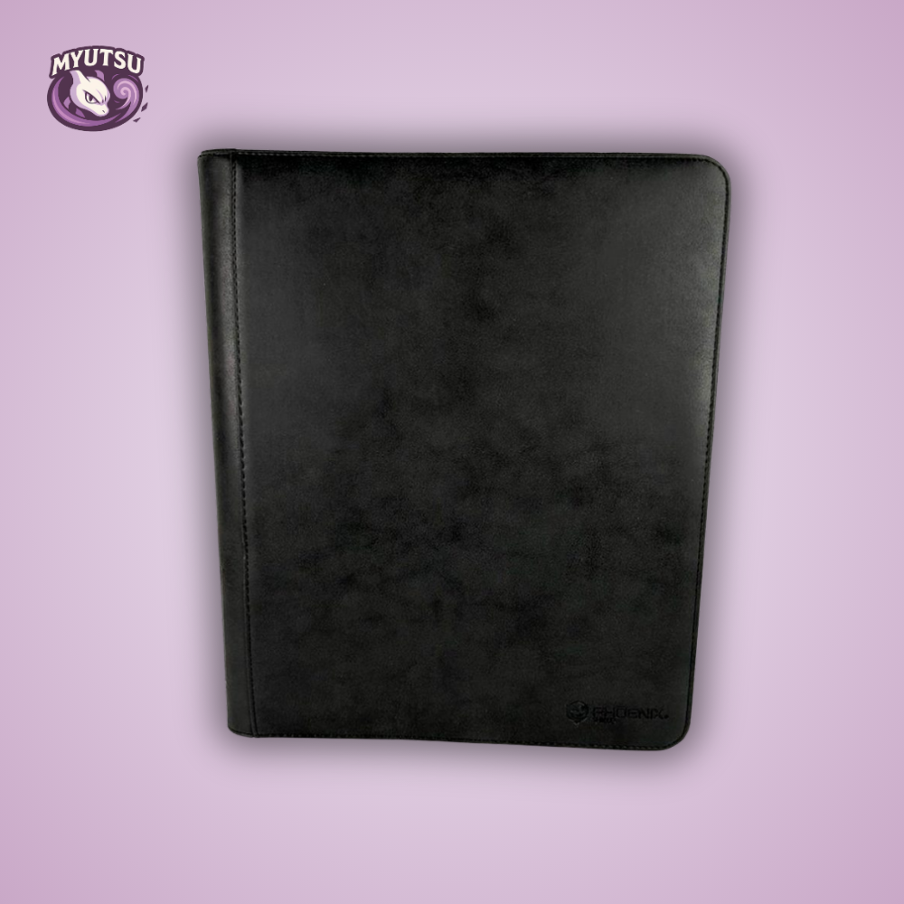 Phoenix Shield Portfolio - TOPLOADER ZIP 9-POCKETS (360 CARDS) LEATHER EFFECT BLACK